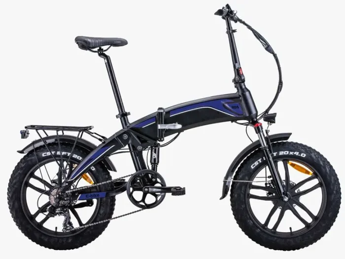 Fat-Bike Bicicletta Elettrica Pieghevole 48V a Pedalata Assistita 20″ 250W Sport Bike Blu