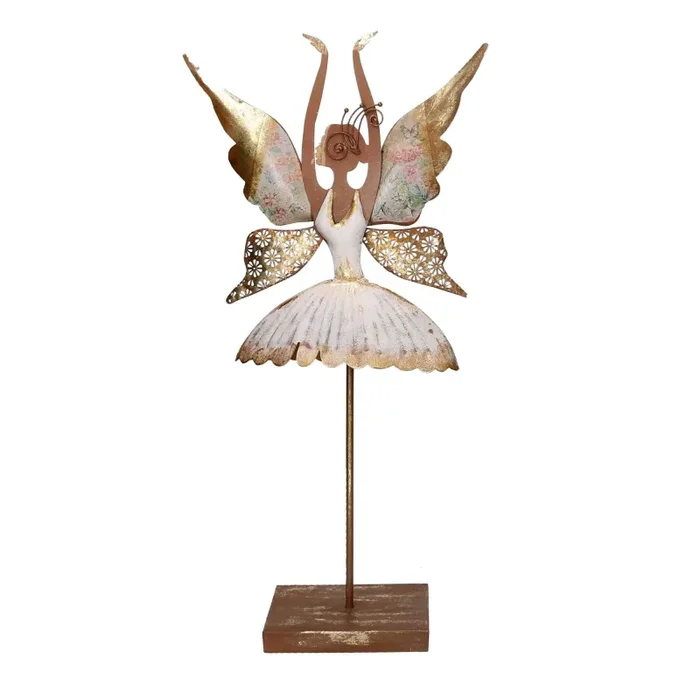 Fatina metallo ballerina bianco cm 37x12xh68 Vendita calda online