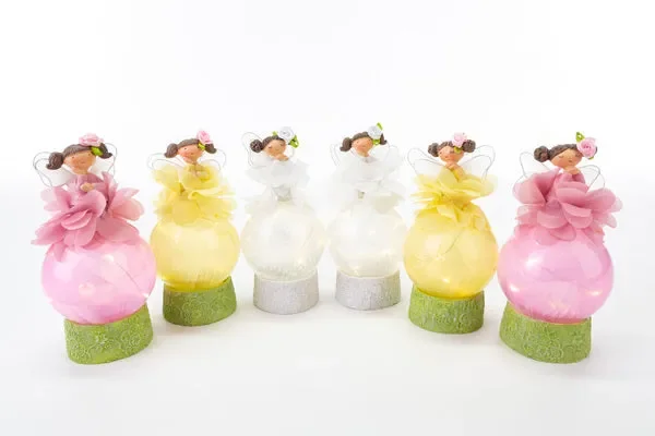 FATINA RESINA SU SFERA LED 6 MODELLI ASSORTITI 7.5X16.5H