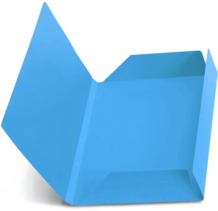 Favini A50G434 Luce&Acqua Cartelline in Cartoncino 3 Lembi, Azzurro 55