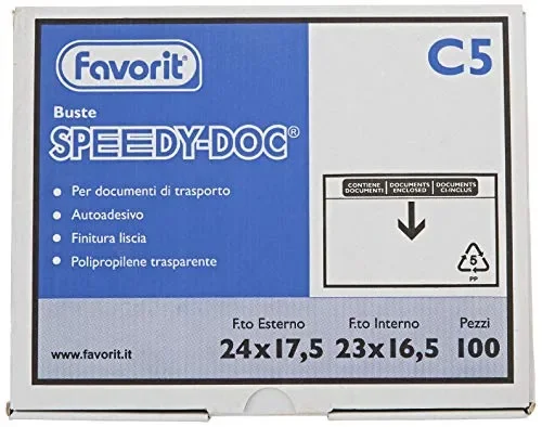 Favorit 100500098 Busta Adesiva per Spedizioni in Polipropilene, Tipologia…