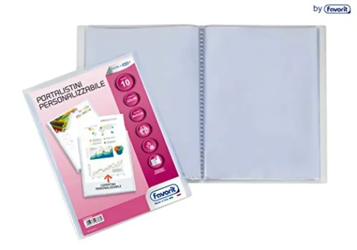 Favorit Portalistino Personalizzabile 10 Buste Buccia d’arancia, 22 x 30 cm, Trasparente - immagine 3