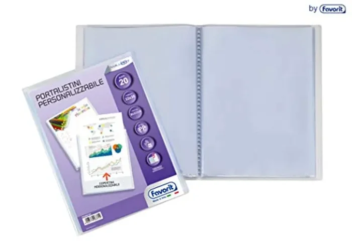 Favorit Portalistino Personalizzabile 20 Buste Buccia d’arancia, 22 x 30 cm, Trasparente - immagine 3