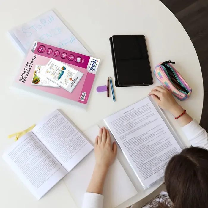 Favorit, Portalistino Personalizzabile, 50 Buste, 22 x 30 cm, Trasparente - immagine 2