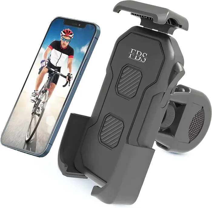 FBS Porta Cellulare Bici e Moto con Supporto Antiurto e Antiscivolo, Porta Telefono Bici con Antivibrazione, Compatibilità Universale con Tutti Gli Smartphone da 4.5″ a 7.0″