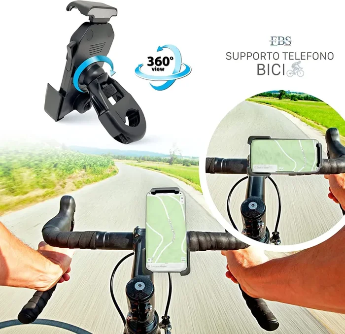 FBS Porta Cellulare Bici e Moto con Supporto Antiurto e Antiscivolo, Porta Telefono Bici con Antivibrazione, Compatibilità Universale con Tutti Gli Smartphone da 4.5″ a 7.0″ - immagine 2