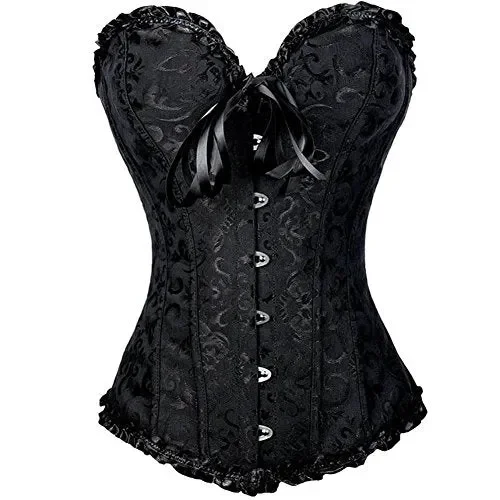 FeelinGirl Donna Corsetto Stile Gotico S(IT 38-40 GIROVITA: 60-65cm), Nero Vendita online