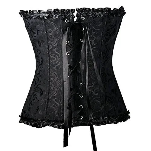 FeelinGirl Donna Corsetto Stile Gotico S(IT 38-40 GIROVITA: 60-65cm), Nero Vendita online - immagine 3