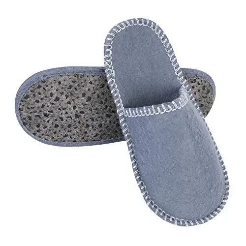 FEMOR Pantofole in Feltro per Gli Ospiti, Tallone Aperto Antiscivolo per… Moda - immagine 2