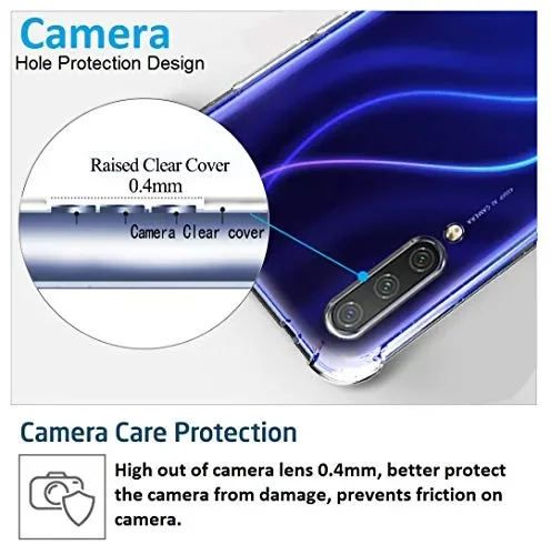 Ferilinso Cover per Xiaomi Mi 9 Lite Cover, [Rinforzare la Trasparente - immagine 3