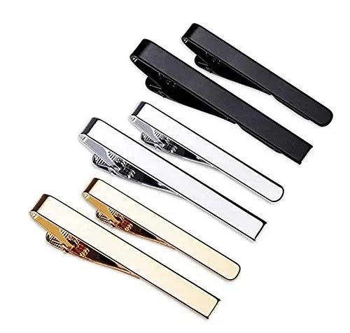 Fermacravatta da Uomo,6 Pezzi Spille Cravatta Classici Uomo,Nero,Argento…