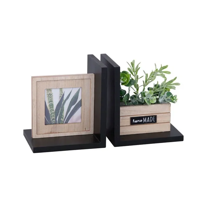 Fermalibri – portafoto con piantina artificiale Home Made Moda