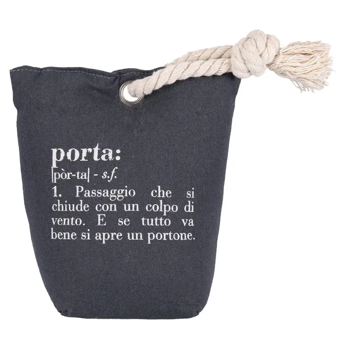 Fermaporta 20x10x20 cm in Tessuto 100% Poliestere VdE Tivoli 1996 Grigio Scuro - immagine 3