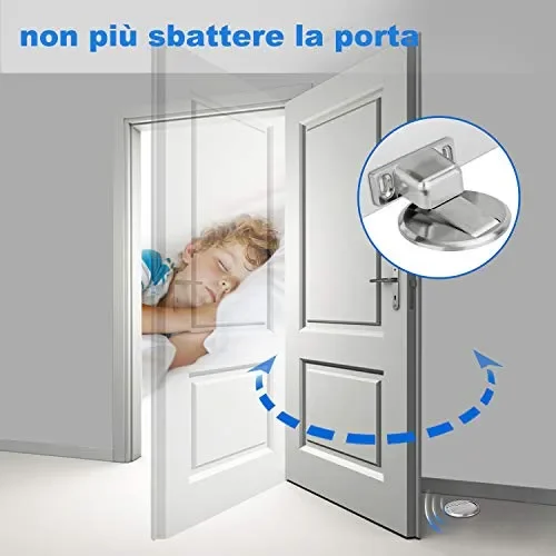 Fermaporta Magnetico in Metallo (2 pezzi), Forte arresto di porte… - immagine 2