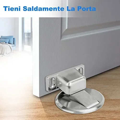 Fermaporta Magnetico in Metallo (2 pezzi), Forte arresto di porte… - immagine 3