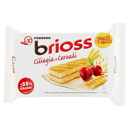 Ferrero Brioss Ciliegia, confezione da 10 merendine – 280 gr