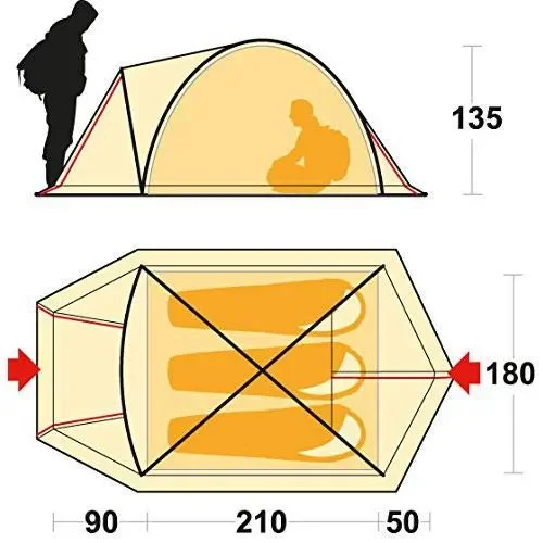 Ferrino Skykline, Tenda a Cupola Campeggio, Blu, 3 Persone In saldo - immagine 2