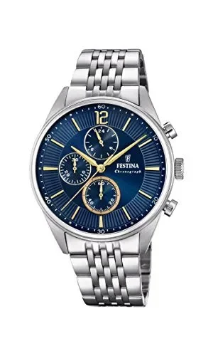 Festina Orologio Cronografo Quarzo Uomo con Cinturino in Acciaio Inox…