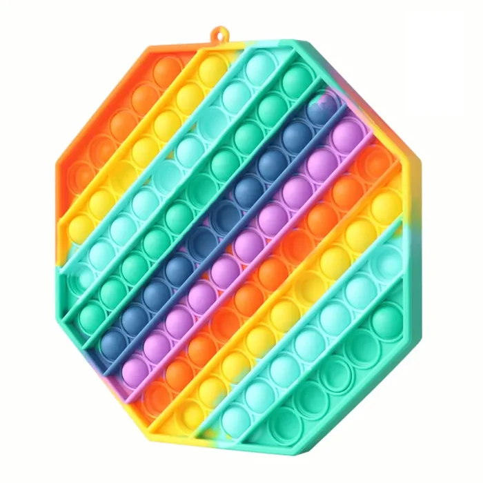 Fettinow Pop It Grande Fidget Toy – Giocattolo Antistress Push Pop Grande – Pop It Gigante Arcobaleno in Silicone di Alta qualità Sconti
