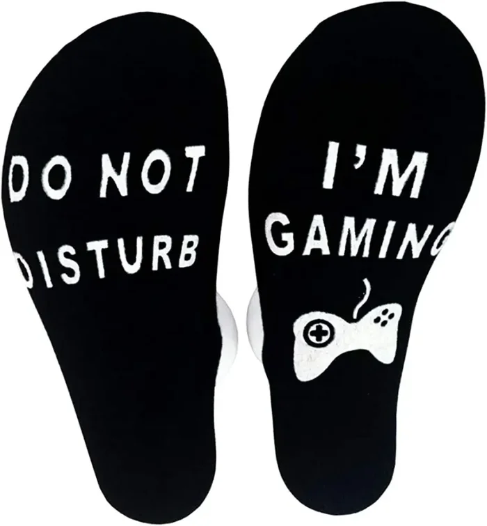 FGFD&OU Calze per Donna e Uomo Inverno Migliori Calzini di Natale del Regalo Calzini, Do Not Disturb calza, I’m Gaming ‘ Calze Vendita calda - immagine 2