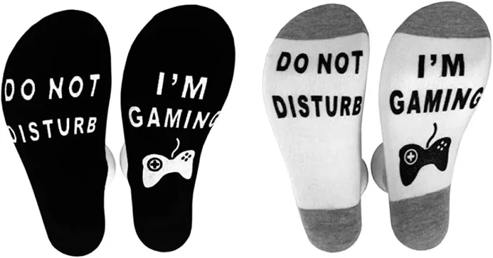 FGFD&OU Calze per Donna e Uomo Inverno Migliori Calzini di Natale del Regalo Calzini, Do Not Disturb calza, I’m Gaming ‘ Calze Vendita calda - immagine 3