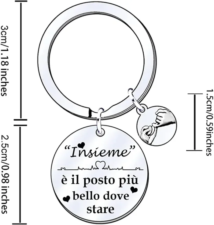 FGHJK Regalo San Valentino San Valentino per Lei Regalo San Valentino per Lui Portachiavi Personalizzato Regalo Fidanzato Fidanzata Regalo Coppia Portachiavi Coppia Idee Regalo Coppia - immagine 2