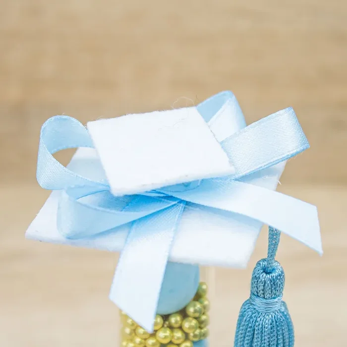 Fiala Portaconfetti Cappello Celeste - immagine 3