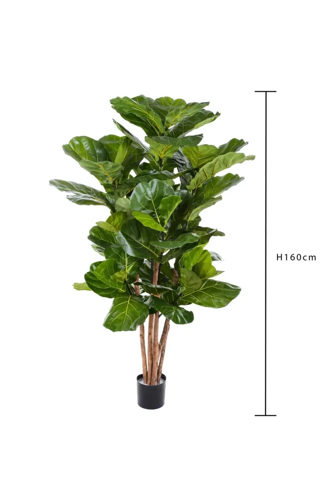Ficus Lyrata Artificiale Altezza 180 cm Verde - immagine 2