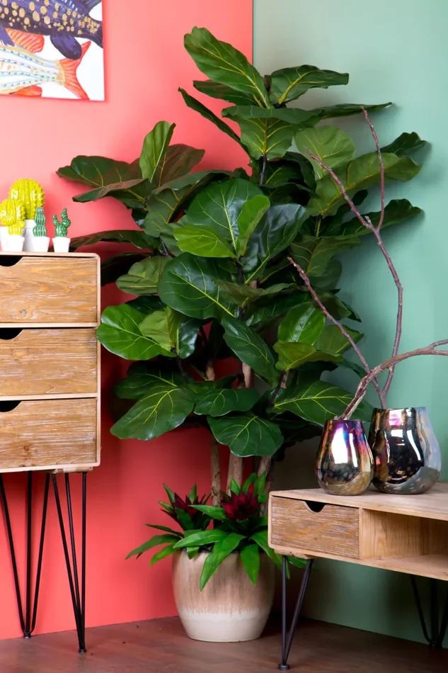 Ficus Lyrata Artificiale Altezza 180 cm Verde - immagine 3