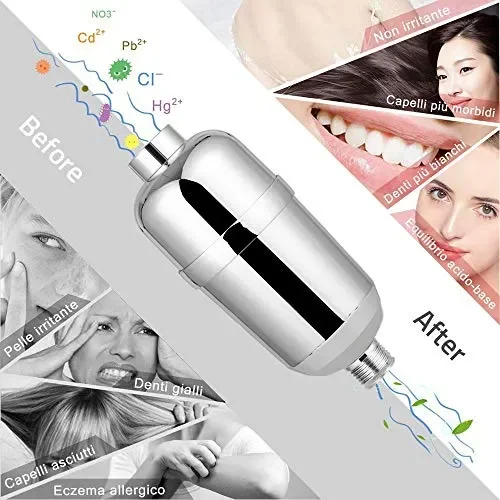 Filtro Doccia con 2 Cartucce Filtro, 15 Strati Universale Filtro… In saldo - immagine 3