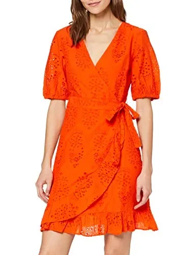 find. Vestito Mini a Portafoglio in Cotone Donna Vendita calda online - immagine 3