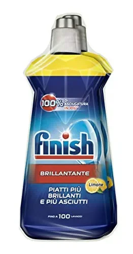 Finish Brillantante Additivo Lavastoviglie, Lemon, 2 x 500 ml