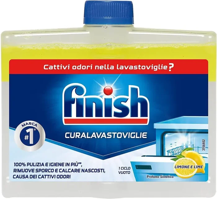 Finish Curalavastoviglie, Additivo Lavastoviglie, 3 Prodotti da 250 ml, Limone Fornitura - immagine 2