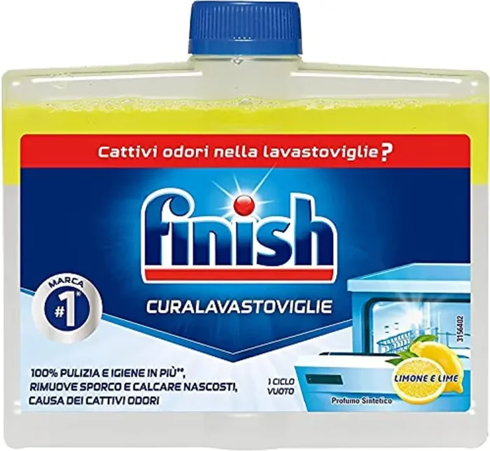 Finish Curalavastoviglie, Additivo Lavastoviglie, 3 Prodotti da 250 ml, Limone - immagine 2