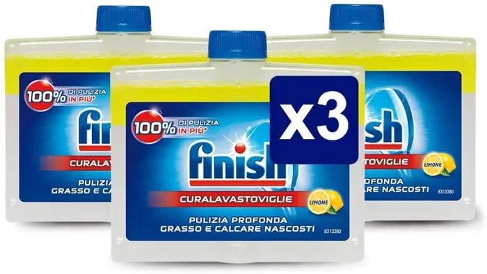 Finish Curalavastoviglie Additivo Lavastoviglie, Limone, 3 x 250 ml