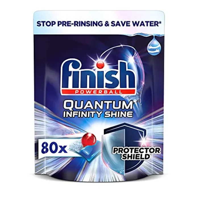 Finish Quantum Infinity Shine pastiglie lavastoviglie, 80 pastiglie per lavastoviglie