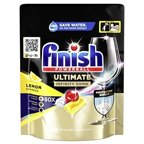 Finish Ultimate Infinity Shine Pastiglie lavastoviglie Lemon, 80 pastiglie per lavastoviglie Sconti