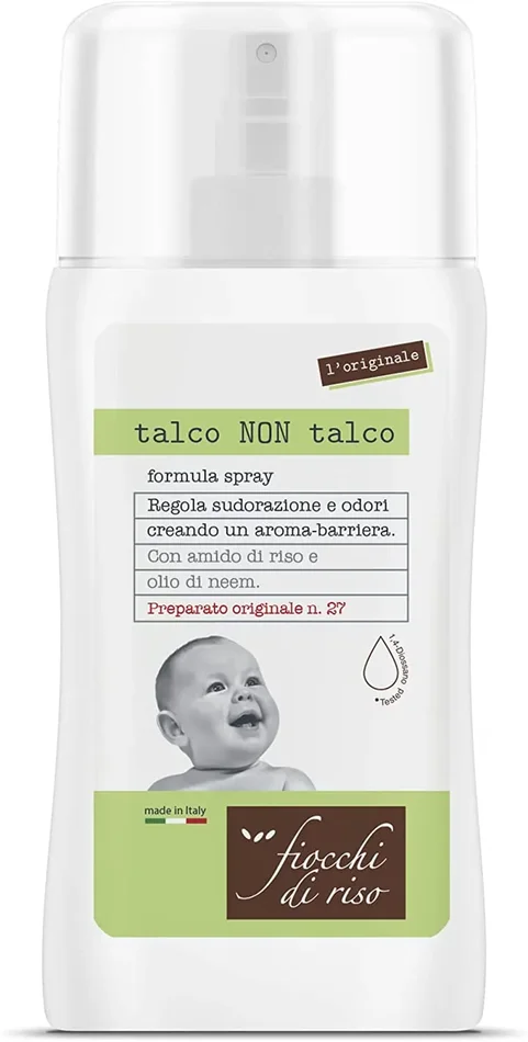 Fiocchi di Riso – SPRAY Talco NON Talco – 100ml – SUDORAZIONE E ZANZARE – Regola la sudorazione creando un aroma-barriera.