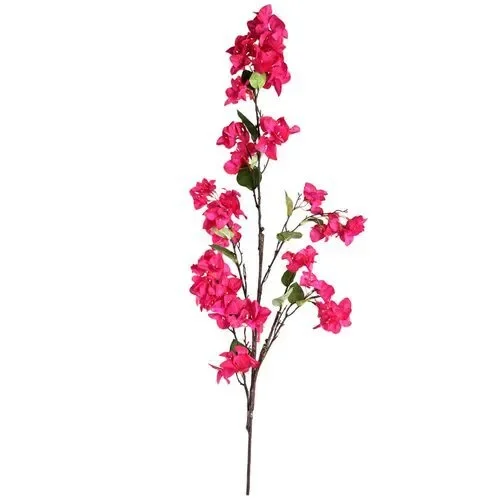FIORE ARTIFICIALE BOUGAINVILLEA STELO CORTO IN TESSUTO ROSA CON RIFINITURE IN METALLO (7x11xh.59cm)