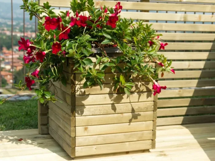 Fioriera da Esterno 50x50x50 cm Camelia in Legno - immagine 2