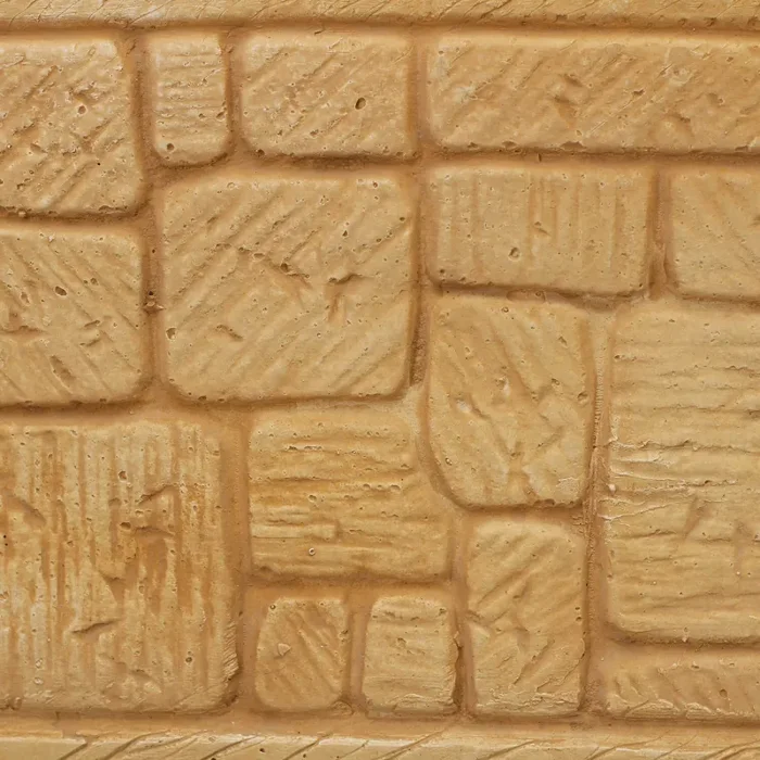 Fioriera da Giardino 100x27x29 cm in Cemento Granulato di Marmo Presolana Grande Nocciola - immagine 3