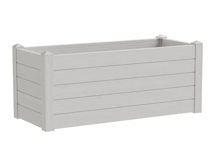 Fioriera da Giardino 100x42x40 cm in Polipropilene Trama 002 Snow Bianco Neve