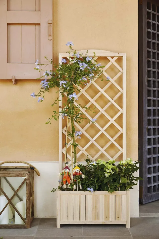 Fioriera da Giardino 60x31xh150 cm in Legno Naturale Rama - immagine 2