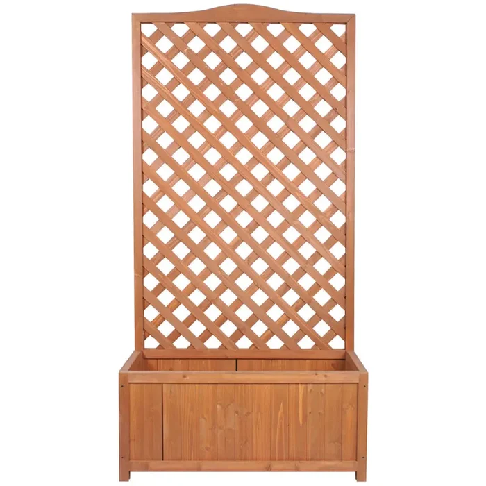 Fioriera da Giardino in Legno 0,9×0,4xH1,8m Rama Excelsior Ciliegio