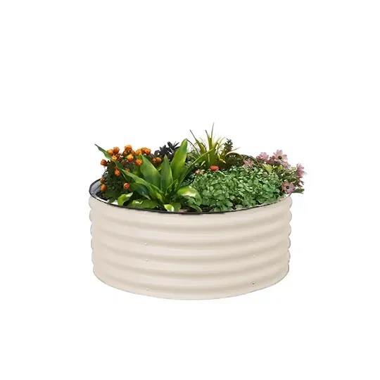 Fioriera Rotonda in Metallo – H43 cm