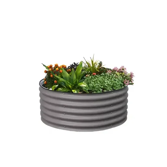 Fioriera Rotonda in Metallo – H43 cm - immagine 2