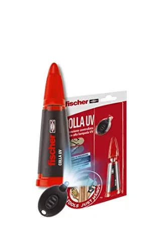 Fischer Colla UV NTJH colla a base Cianoacrilato con attivatore luce LED UV,…