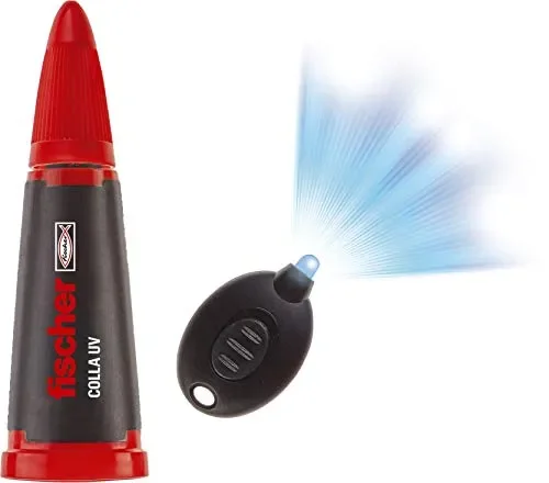 Fischer Colla UV NTJH colla a base Cianoacrilato con attivatore luce LED UV,… - immagine 2