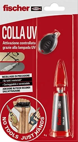 Fischer Colla UV NTJH colla a base Cianoacrilato con attivatore luce LED UV,… - immagine 3