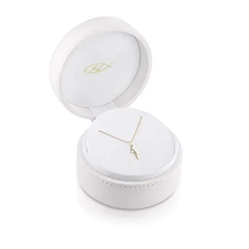 fish Bambina Bambino Catena oro 333 Ciondolo Croce in Lunghezza Regolabile… - immagine 2